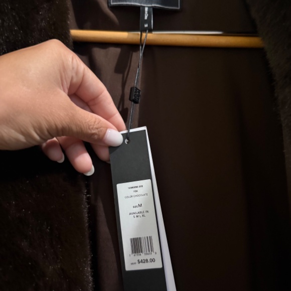 BCBGMaxAzria Luxurious Brown Faux Fur Coat - Picture 6 of 8